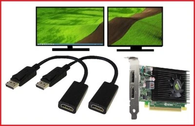 Dell Optiplex 3010 3020 790 7010 7020 990 9010 9020 SFF Video Card + Dual HDMI - Image 1 of 3