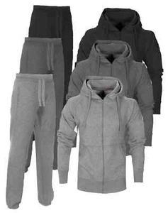 Mens Fleece Full Tracksuits Zip Hoodie & jogging bottom - Picture 1 of 5