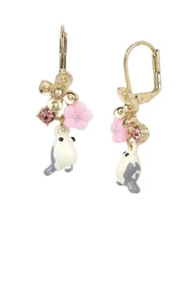 Betsey Johnson PENDIENTE COLGANTE PÁJARO BLANCO MARIE ANTOINETTE PK8 Foto 1 de 4
