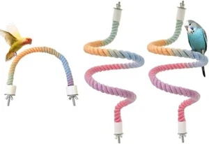 3pcs Gradient Bendable Bird Rope Perch Stand Bird Cage Climbing Rope Toys for... - Picture 1 of 6