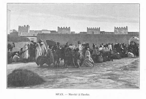 SFAX (TUNISIE) MARCHé A L' HERBE / NEGRESSE / ILLUSTRATIONS 1906 - Picture 1 of 2