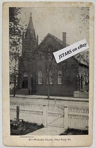 1900s 1910s WEST POINT, VA, METHODIST CHURCH BUILDING POSTCARD - Picture 1 of 2