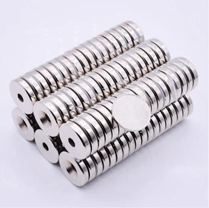 Venta al por mayor 25x6 mm orificio: 6 mm fuerte tierra rara neodimio nevera imanes N50 - Imagen 1 de 3