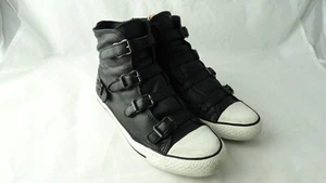 ASH WOMEN'S BLACK ANKLE BOOTS BUCKLES NUM SIZE 38 - Picture 1 of 8