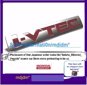 HONDA Genuine i-VTEC Emblem CIVIC Type-R FD2 K20A Intake Manifold Oem Jdm - Imagen 1 de 4