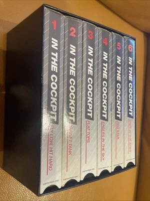 RARE Vintage IN THE COCKPIT VHS Set Military Aircraft Pilot 6 Tape Set - Image 1 of 3