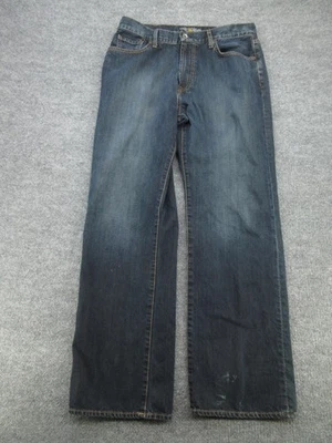 Lucky Brand Jeans Mens 34 (Fits 35x33) Blue Denim 181 Relaxed Straight Dark Wash - Image 1 of 4