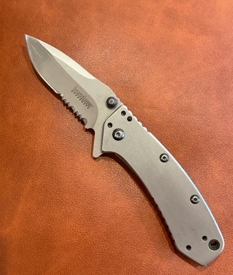 Kershaw 1555ST Cryo Hinderer Design Combo Edge Assisted Folding Pocket Knife - Image 1 of 4