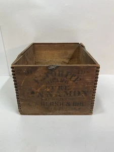 Vintage antike Holzkiste Kiste Lieblingsmarke reiner Zimt Hersh & Bro 20er Jahre - Bild 1 von 14