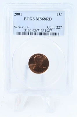 2001-P PCGS MS68RD Lincoln Memorial Cent Business Strike 1C - Image 1 of 2