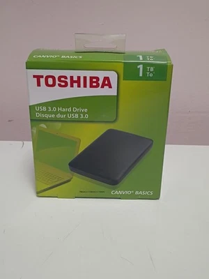Toshiba Canvio Basics 1 TB Portable Storage External Hard Disk Drive- NEW SEALED - Image 1 of 4