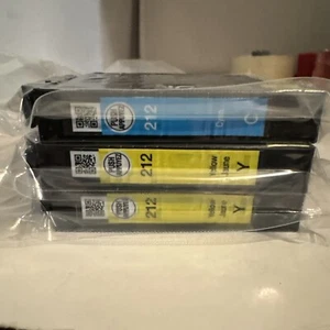 New Sealed Genuine Epson 212 2-Yellow & Cyan Ink Cartridge OEM Exp 4/2025 - Picture 1 of 7