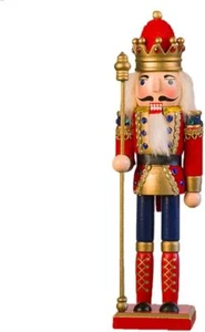 Soldato Schiaccianoci di Natale in Legno Altezza 30 cm Decorazioni Natalizie - Imagen 1 de 35