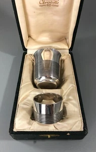 Antique Boxed Silver Plated Christening Set By Christofle ELZX - Picture 1 of 6