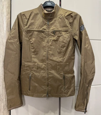 Chaqueta Top Belstaff Nylon Reflectante Nylon Cuero Mujer Etiqueta Dorada Talla 40 Foto 1 de 4