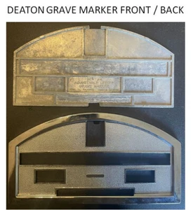 Deaton Adjustible Letter Grave Marker - Recycled Gently Used - USA AUCTION ONLY - Picture 1 of 1