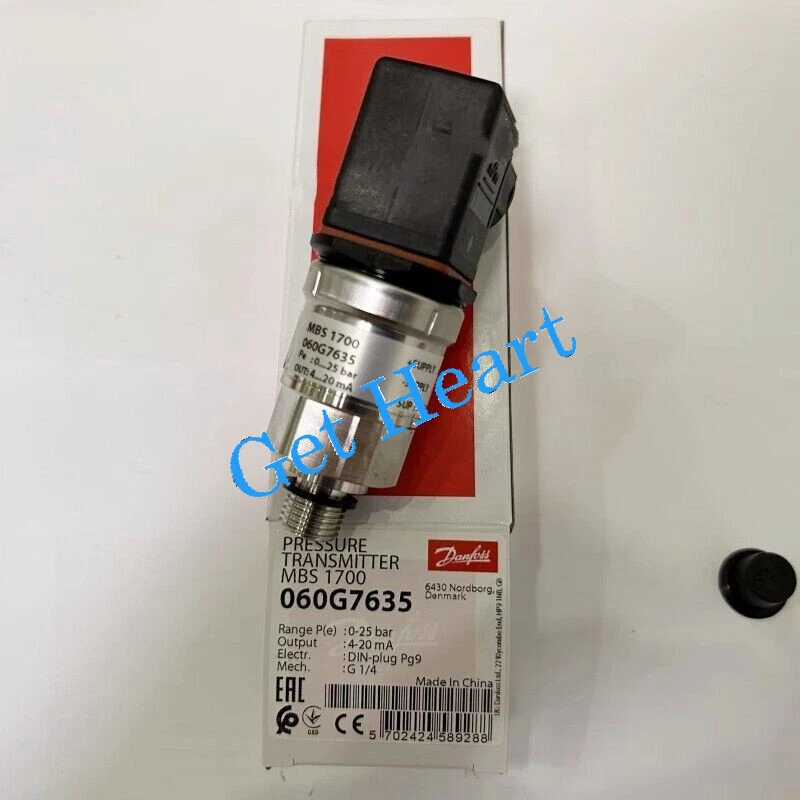 1PC Danfoss MBS1700 060G7635 Pressure Transmitter 0-25bar  FedEx or DHL or UPS - Image 1 of 1