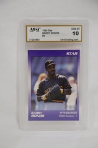 1990 Star Barry Bonds #3 - Mint Graded GEM-MT 10 - 30093