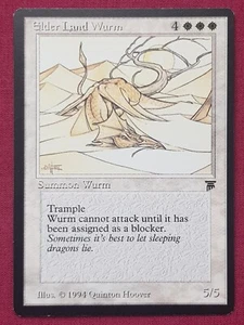 Magic The Gathering LEGENDS ELDER LAND WURM white card MTG - Picture 1 of 2