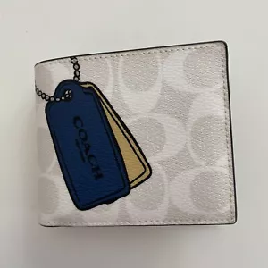 NWT Coach 3 In 1 Wallet In Signature Canvas With Trompe L'oeil Print - Picture 1 of 5