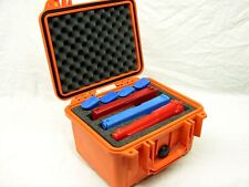 Orange Pelican ™ 1300 custom 3 pistol handgun foam gun Travel case + nameplate