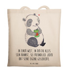 Tragetasche Panda Depression - Geschenk Einkaufstasche Beuteltasche Stoffbeutel
