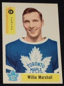 1958-1959 - PARKHURST - HOCKEY CARD #19 - WILLIE MARSHALL - TORONTO MAPLE LEAFS