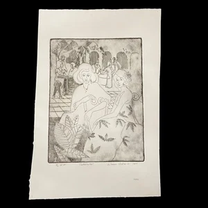 RARE C. Warren Cullar CATCHING UP Limited Edition AP Print on Paper SIGNED SEAL - Bild 1 von 6