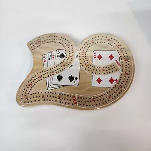 Classic 3-Track 29 Travel Cribbage Board Game & 9 Plastic Pegs 2-3 Player New - Picture 1 of 4