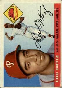 1955 Topps Philadelphia Phillies Baseball Card #114 Louis Ortiz RC - VG
