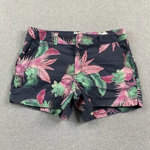 "Pantalones cortos Gap City para mujer 10 chinos azules tropicales florales elásticos preppy playa 3"" ins" - Imagen 1 de 18