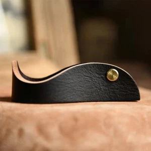 Leather Pipe Display Stand Home Pipe Holder Holster Cigar Holder Leather Hol YK - Picture 1 of 9