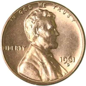 1961 D Lincoln Memorial Cent Uncirculated US Mint - Picture 1 of 2