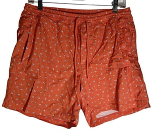 Bañador corto Bird Dogs bancos interiores forrado naranja triángulos para hombre LG - Imagen 1 de 5