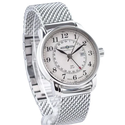 Reloj para hombre Zeppelin LZ127 Graf Zeppelin 7642M-5 doble hora esfera beige Foto 1 de 4