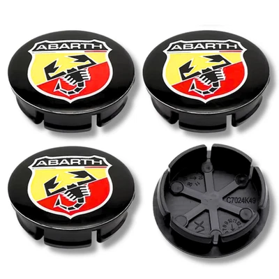 Tapacubos de tapa central de aleación x4 para Abarth Fiat 50 mm negro Scorpion muchos modelos Foto 1 de 4