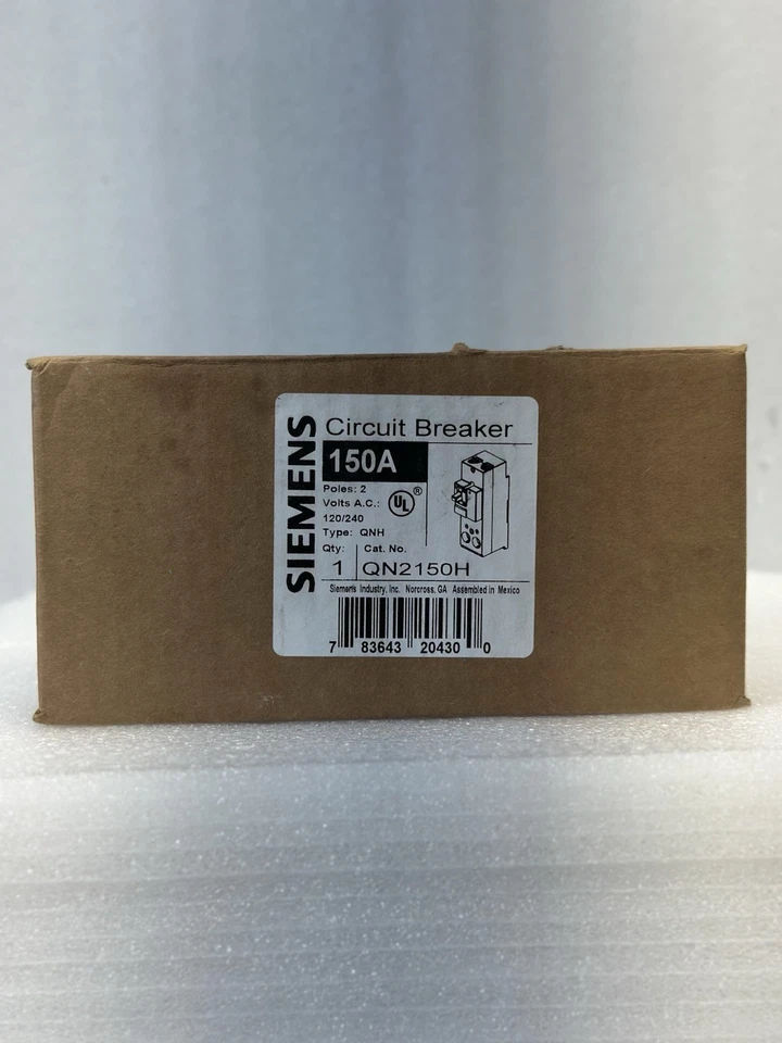 Siemens QN2150H - 150A, 2 Pole, 120/240VAC Circuit Breaker Type QNH -New In Box - Image 1 of 2