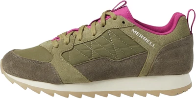 Merrell Alpine Zapatos de Senderismo Tenis Oliva Fucsia Gamuza Mujer 9 UK 6.5 EU 40 Foto 1 de 4