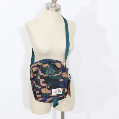 The North Face Berkeley Crossbody Bag, Black Dazzle Camo Print/Pond Green NEW - Image 1 of 4