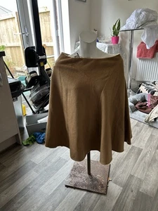 Hobbs Wool Skirt A Line CAMEL - Picture 1 of 3