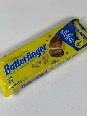 🍫 Barras de caramelo Butterfinger tamaño divertido paquete de 6 FRESCAS - peine ENVÍO + $1/ea Foto 1 de 3