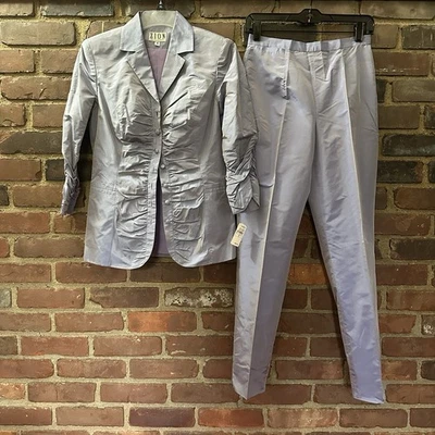 ZION Pants Set Lilac Ruched Jacket Sz 4 -Cheapchicplus - Image 1 of 4