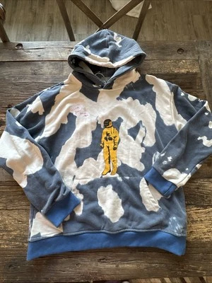 Travis Scott Astro World Tour "Wish Ya Were Here" Hoodie Blue Tie Dye Large - Image 1 of 4