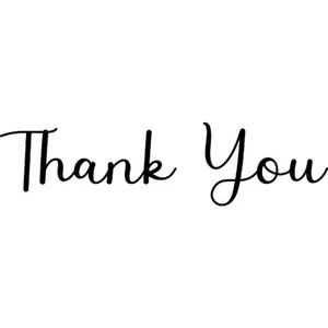 'Thank You' Unmounted Rubber Stamp (RS045022) - Picture 1 of 6