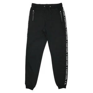 VINTAGE KARL KANI SWEATPANTS LARGE L MEN BLACK SWEATS JOGGERS HIP HOP 2PAC TUPAC - Picture 1 of 3