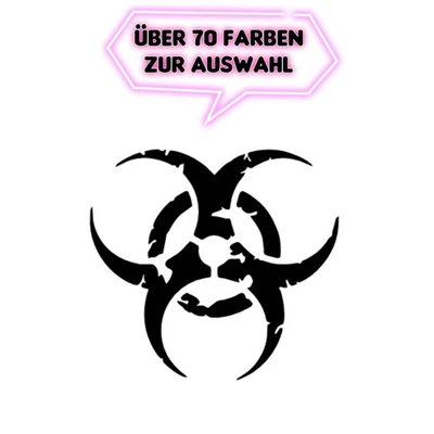 Textil Aufkleber 2x Biohazard Shirt Danger Warnung 7-10cm Sticker Bügelfolie - Bild 1 von 4
