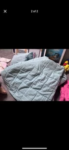 Duck Egg Blue Laura Ashley Bed Throw Blanket - Picture 1 of 2