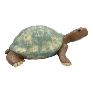 Schildkröte Figur Decoupage Floral Chintz 9,5" L Vintage 80er Retro Kitsch - Bild 1 von 12