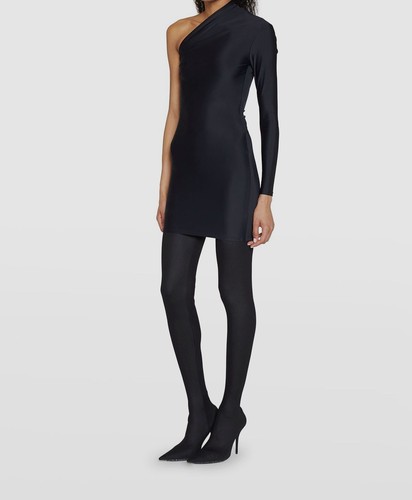 Mini abito da donna nero Balenciaga $2250 taglia 44