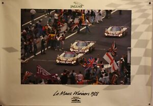 Original Jaguar XJR 8 Factory Poster Le Mans Winners 1988